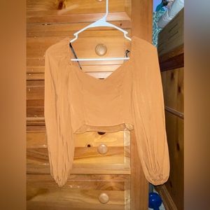 forever 31 cropped long sleeve size small